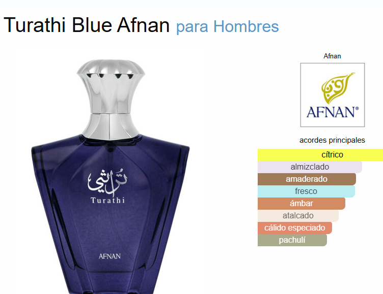 AFNAN TURATHI BLUE MEN 3.0 OZ. EDP SP