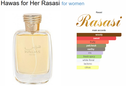 RASASI HAWAS WOMEN 3.4 OZ EDP SP